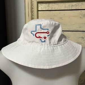 Hooks Baseball Corpus Christi Texas White Bucket Hat Adult Size